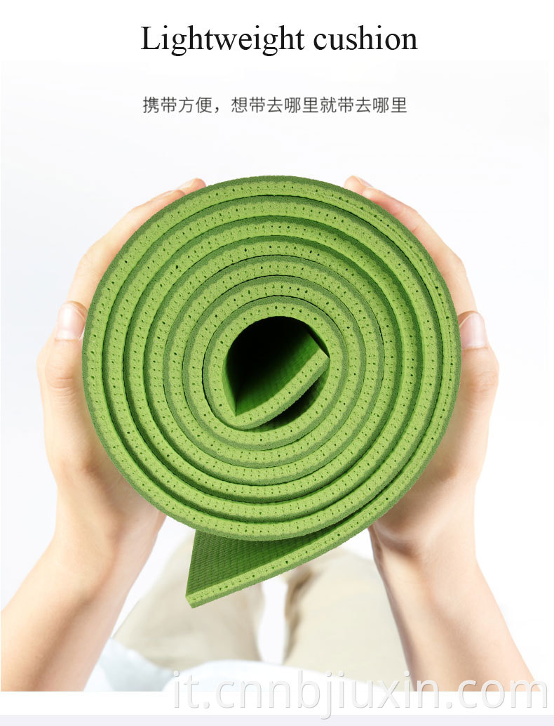 PVC Fitness Pilates a doppio strato colorato tappetino da yoga spessato HPE